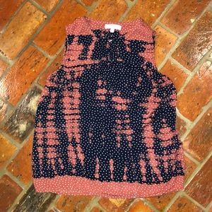 New Directions  Blue Rose Sleeveless top szS